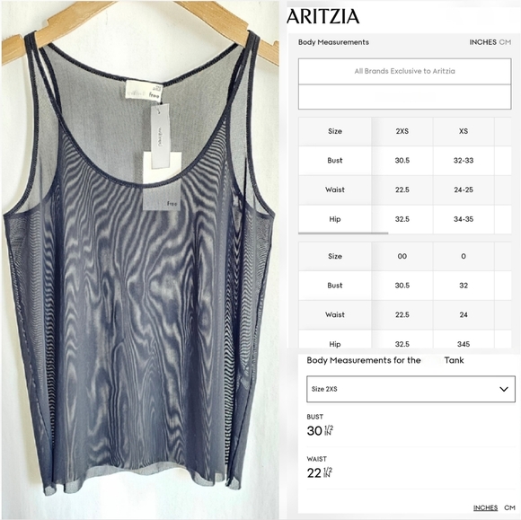 🇨🇦 Aritzia Wilfred Free McNally Black Sheer Mesh Tank Top - Picture 3 of 15